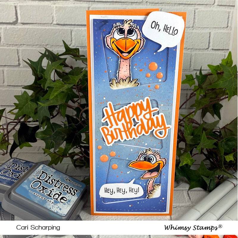 Hey Ostrich Clear Stamps - Whimsy Stamps