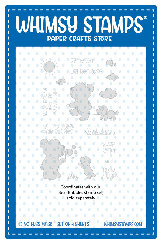 **NEW Bear Bubbles - NoFuss Masks - Whimsy Stamps