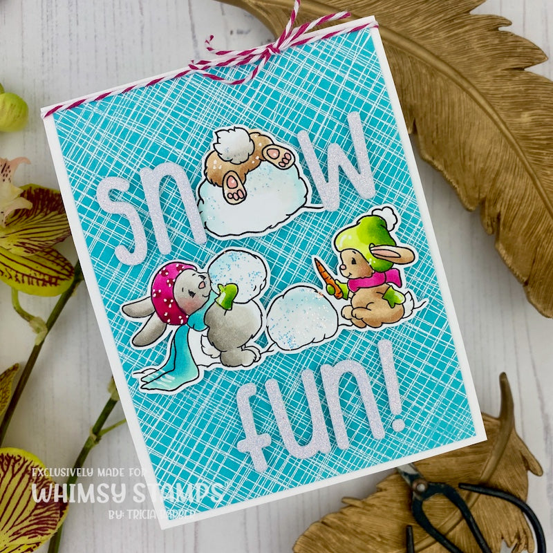 Bunny Winter Holiday Clear Stamps - Whimsy Stamps