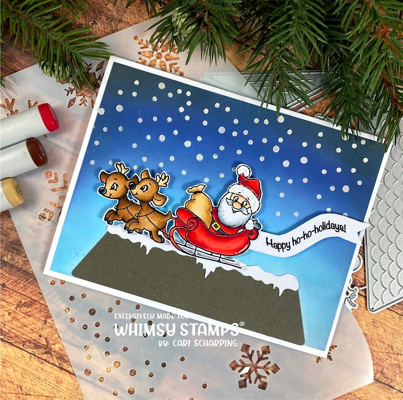 **NEW It's Snowing - 6x9 Stencil - Whimsy Stamps
