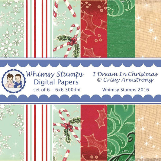 I Dream In Christmas - digital paper - Whimsy Stamps