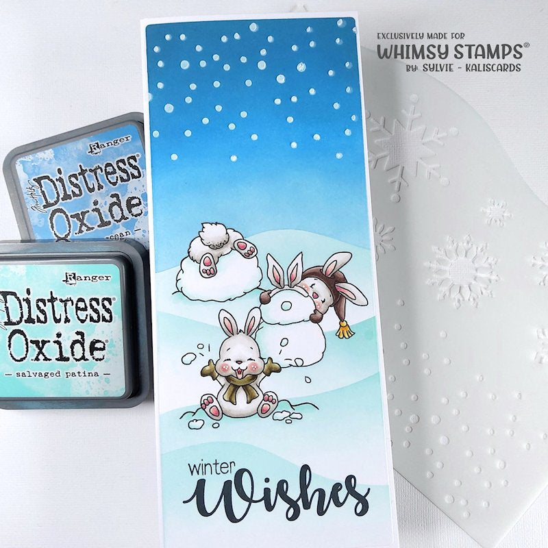 **NEW It's Snowing - 6x9 Stencil - Whimsy Stamps